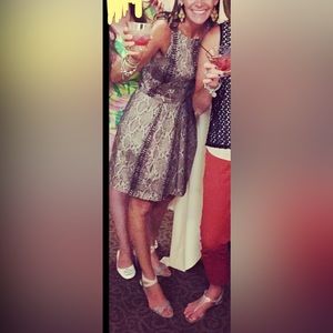 TR Designs snake skin print dress with POCKETS size 4